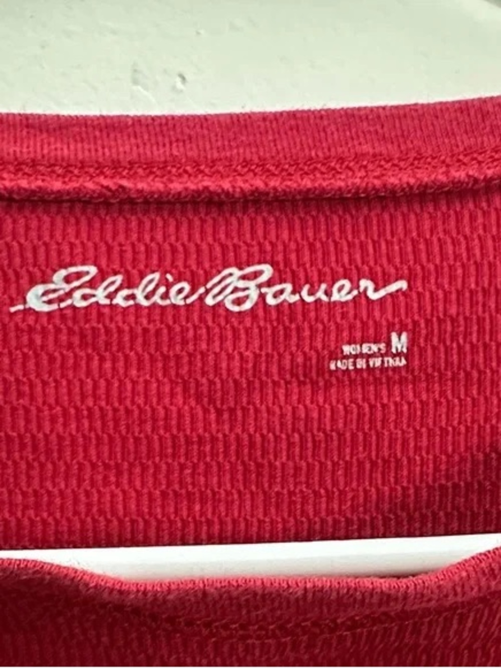 🍡Eddie Bauer Women's Long Sleeve Thermal Tee - Red - Picture 2 of 4